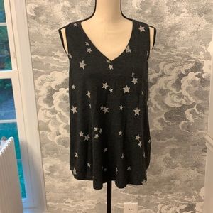 SO gray and white tank top size L